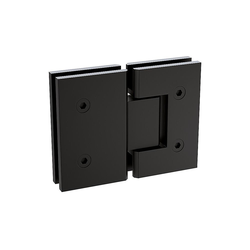90x110cm Double Door Corner Shower Screen – Black U-Brackets, Brass Hinges & Round Knob Handle