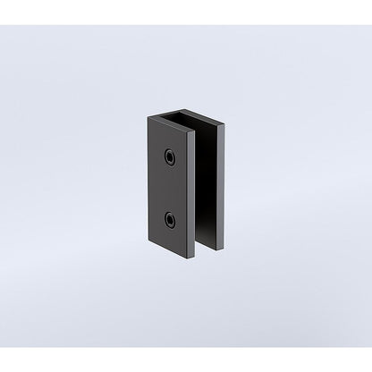 100x110cm Double Door Corner Shower Screen – Black U-Brackets, Brass Hinges & Round Knob Handle