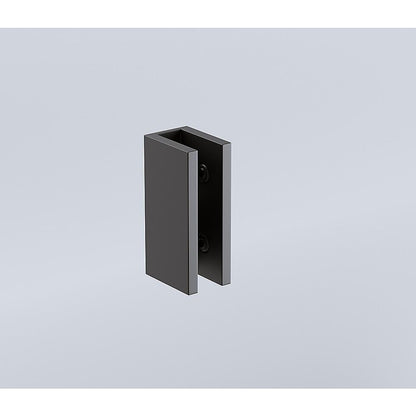 100x120cm Double Door Corner Shower Screen – Black U-Brackets, Brass Hinges & Round Knob Handle