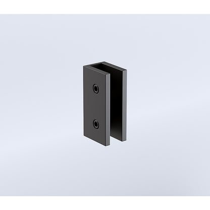 100x120cm Double Door Corner Shower Screen – Black U-Brackets, Brass Hinges & Square Double Pull Handle