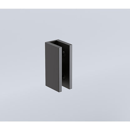 110x120cm Double Door Corner Shower Screen – Black U-Brackets, Brass Hinges & Square Knob Handle