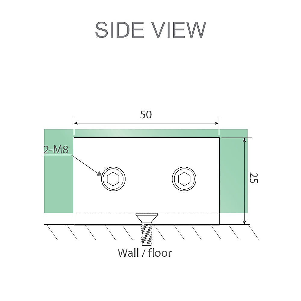 110x120cm Double Door Corner Shower Screen – Chrome U-Brackets, Brass Hinges & Round Knob Handle