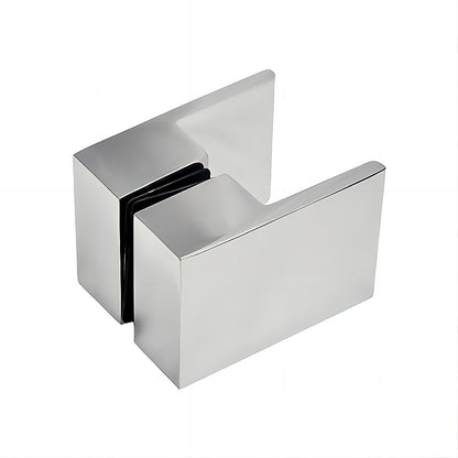 110x110cm Double Door Corner Shower Screen – Channels with Brass Hinges in Chrome, Square Double Pull Handles