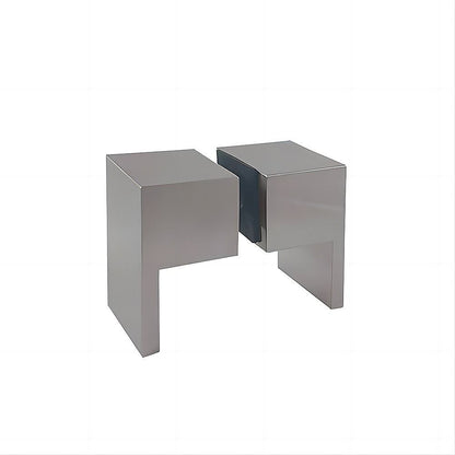 120x120cm Double Door Corner Shower Screen with Channels and Brass Hinges - Nickel