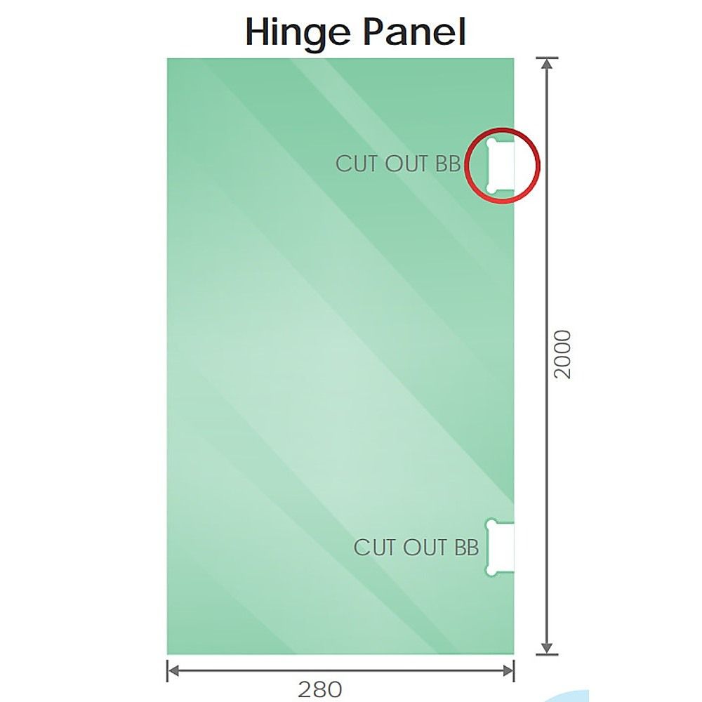 90x110cm Double Door Corner Shower Screen – Channels with Brass Hinges in Chrome, Square Double Pull Handles