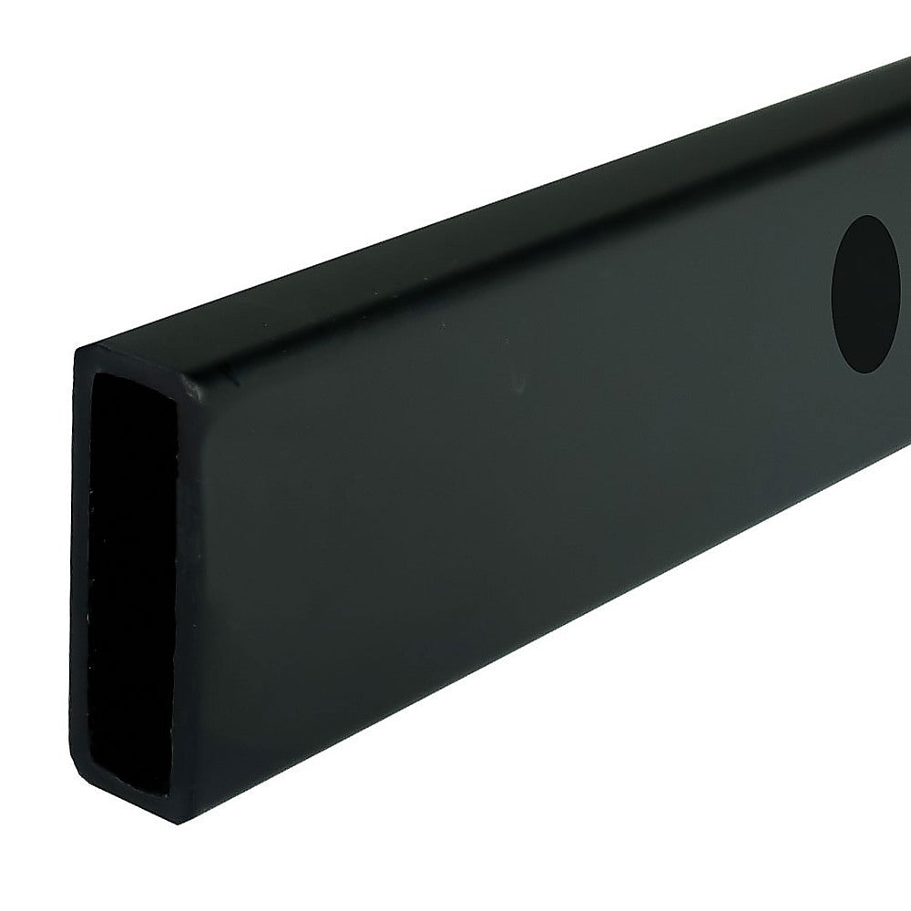 180x100cm Frameless Glass Sliding Corner Shower – With Black Rail and Wall Channel for Contemporary Bathrooms