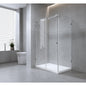 170x100cm Frameless Glass Sliding Corner Shower – With Gold Rail and Wall Channel for Contemporary Bathrooms
