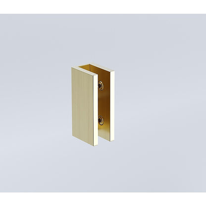 180x100cm Frameless Glass Sliding Corner Shower – With Gold Rail and U-Brackets for Contemporary Bathrooms
