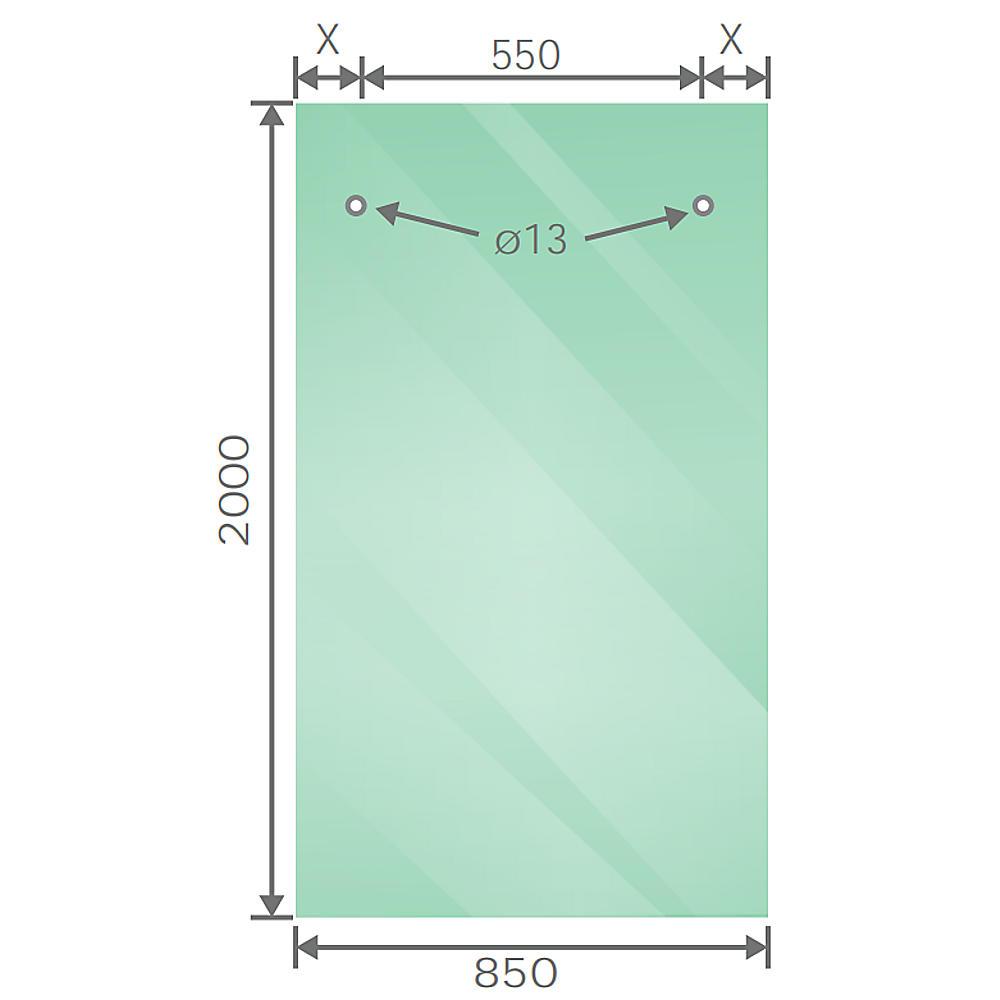 170x100cm Frameless Glass Sliding Corner Shower – With Nickel Rail and Wall Channel for Contemporary Bathrooms