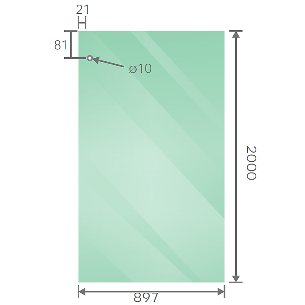170x100cm Frameless Glass Sliding Corner Shower – With Nickel Rail and Wall Channel for Contemporary Bathrooms