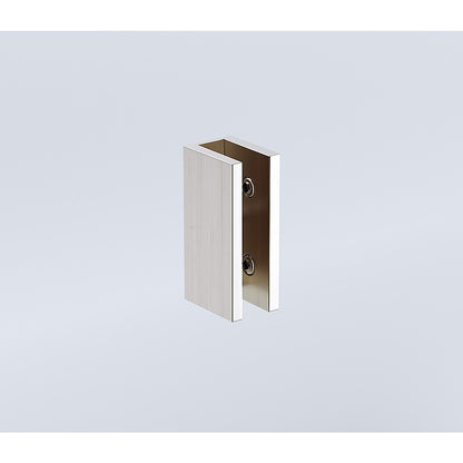 180x100cm Frameless Glass Sliding Corner Shower – With Nickel Rail and U-Brackets for Contemporary Bathrooms