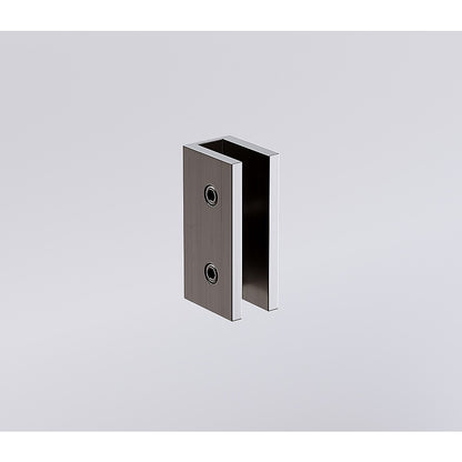 180x100cm Frameless Glass Sliding Corner Shower – With Gunmetal Rail and U-Brackets for Contemporary Bathrooms