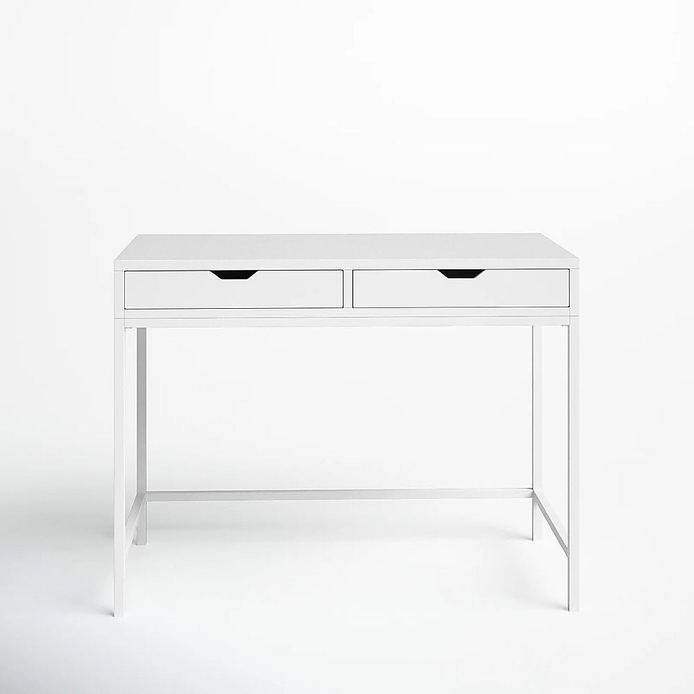 White Computer Desk – Modern PC Laptop Table for Gaming, Home Office, or Study Space Furniture