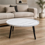 Oval Coffee Table Mid Century Modern Minimalist Display