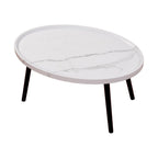 Oval Coffee Table Mid Century Modern Minimalist Display