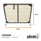 Gas Lift Bed Mechanism – Double Bed Frame with Wooden Slats