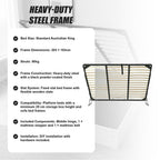 Gas Lift Bed Mechanism – King Bed Frame with Wooden Slats