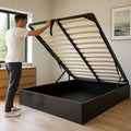 Gas Lift Bed Mechanism – Queen Bed Frame with Wooden Slats