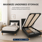 Gas Lift Bed Mechanism – King Single Bed Frame with Wooden Slats