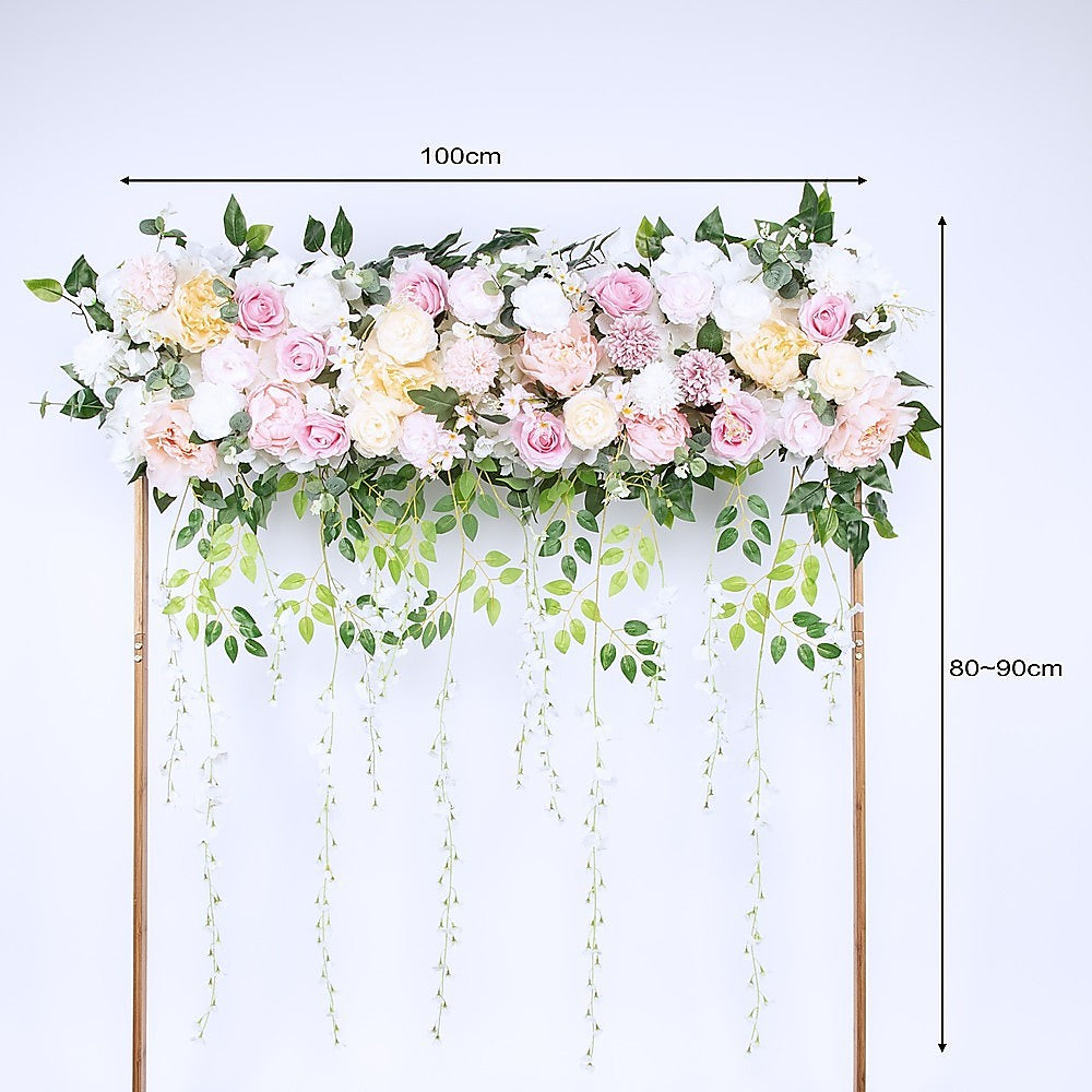 1M Artificial Flower Runner Arrangement Panel Wall Rose DIY Wedding Party Décor