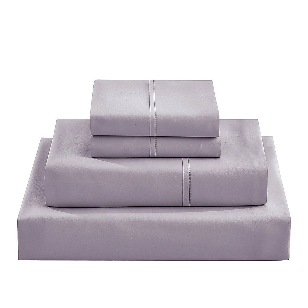 Double Bed Sheet Set – 1800 Series Microfiber, Deep Pocket, Soft & Breathable, Grey