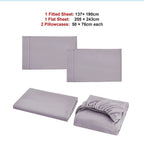 Double Bed Sheet Set – 1800 Series Microfiber, Deep Pocket, Soft & Breathable, Grey