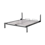Double Wall Bed in White – Space Saving Murphy Bed Kit with Black Door Handle