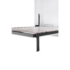 Single Wall Bed in White – Space Saving Murphy Bed Kit with Silver Door Handle
