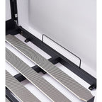 Single Wall Bed in White – Space Saving Murphy Bed Kit with Silver Door Handle