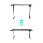 160cm Electric Standing Desk – Height Adjustable Sit Stand Office Table in Black