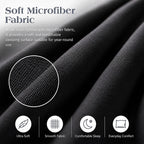 Microfiber Sheet Set 4 Piece Queen Black Deep Pocket Bed Sheets Soft Breathable Easy Care Bedding