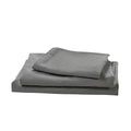 Microfiber Sheet Set 4 Piece Queen Light Grey Deep Pocket Bed Sheets Soft Breathable Easy Care Bedding