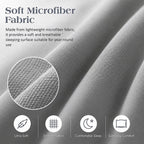 Microfiber Sheet Set 4 Piece Queen Light Grey Deep Pocket Bed Sheets Soft Breathable Easy Care Bedding