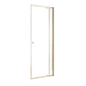 Adjustable Semi Frameless Shower Screen 74-82cm x 195cm With Gold Hardware & No Side Return For Modern Bathrooms