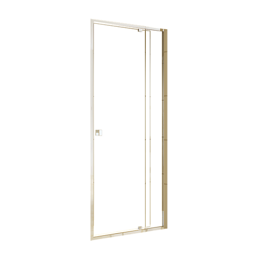 Adjustable Semi Frameless Shower Screen 82-90cm x 195cm With Gold Hardware & No Side Return For Modern Bathrooms