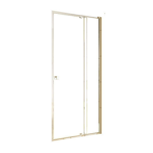 Adjustable Semi Frameless Shower Screen 98-106cm x 195cm With Gold Hardware & No Side Return For Modern Bathrooms