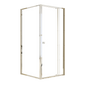 Adjustable Semi Frameless Shower Screen 82-90cm x 89-92cm With Gold Hardware For Modern Bathrooms