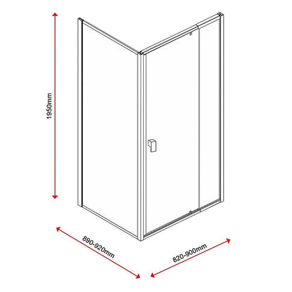 Adjustable Semi Frameless Shower Screen 82-90cm x 89-92cm With Gold Hardware For Modern Bathrooms