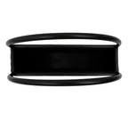 Premium Floating Half Moon / Semi Circle Metal Wall Planter | Onyx Black 35cm