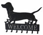 Dachshund 7 Hooks 30x24cm