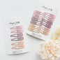 Essential Snap Hair clips - Dusty Pink - 12 Pieces