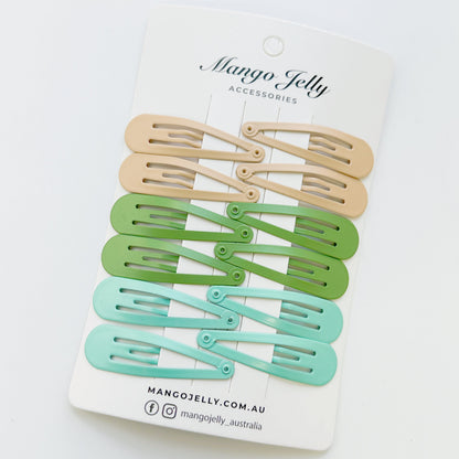 Essential Snap Hair clips - Fresh - 6 Pieces