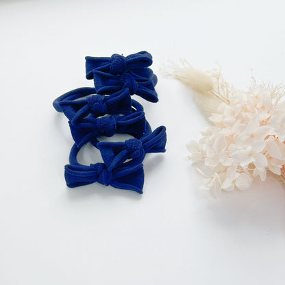 Handmade Simple Bows - School colours - Navy - 3 pairs (save 15%)