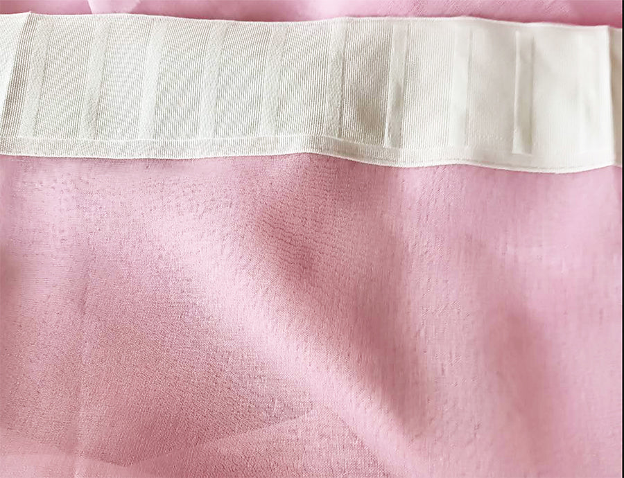 2 Sheer Voile Curtains 544cm wide 230cm drop+30 Hooks Pinch Pleat  New Pink