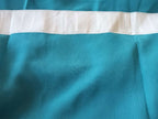 2 Long drop Sheer Voile Curtains 590cm x 270cm Drop+Hooks Pinch Pleat Lake Blue