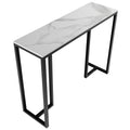 Modern Heavy Real Stone Console Table Hallway Entryway Table Metal Narrow Desk
