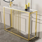 Golden Console Table for Hallway Entryway