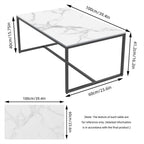 Elegant Heavy Duty Stone Coffee & Side Table