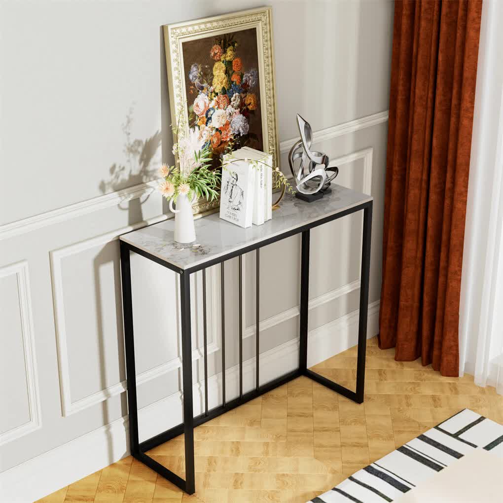Glossy Sintered Stone Hallway Table