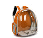 Orange Pet Carrier Backpack with Transparent Window 33*18*42cm